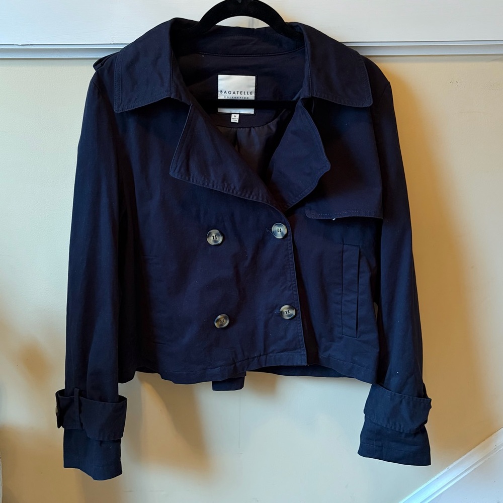 Bagatelle Dark Blue Double-Breasted Pea Coat